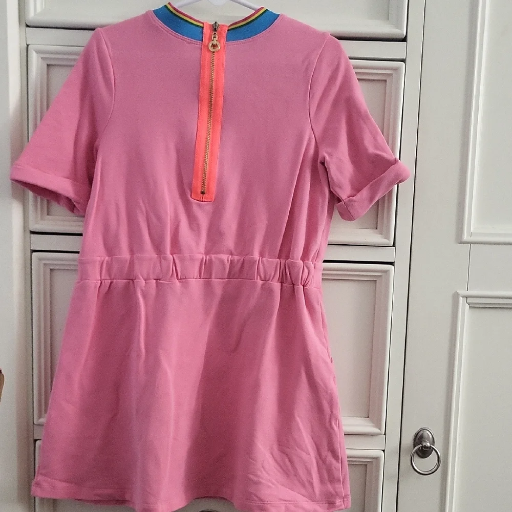 Baby Sara Pink Kids Dress with Colorful Shine Design - 6